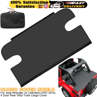 Cubierta de carga Tonneau cubierta protectora para Jeep Wrangler JK Unlimited 2007-2018 4 puertas Foto 1 de 4