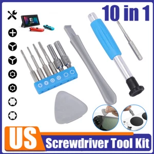 For Nintendo Switch SNES N64 NES 10 in 1 Screwdriver Security Repair Tool Kit US - Picture 1 of 12