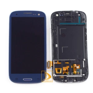 For Samsung Galaxy S3 i9300 LCD Display Touch Screen Digitizer Full Blue Frame - Picture 1 of 4