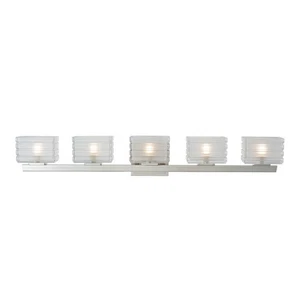 Victoria 5-Light Bathroom Vanity Light in Polished Nickel - Picture 1 of 1