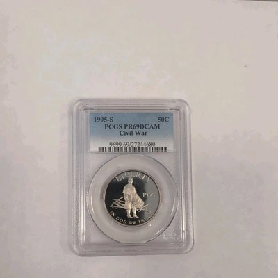 1995-S  CIVIL WAR  Commemorative Half Dollar  PCGS PR69DCAM - Image 1 of 2