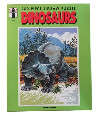 Rompecabezas de dinosaurios Triceratops 1975 vintage 200 piezas caja de arte sellada Foto 1 de 2