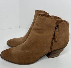 FRYE Womens Boots Judith Zip Ankle Bootie Suede Leather Size 9 Light Tan - Picture 1 of 8