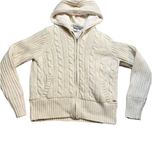 Columbia Cremefarben Zopfmuster Damen Reißverschluss Sweatshirt Pullover Jacke XL - Bild 1 von 12