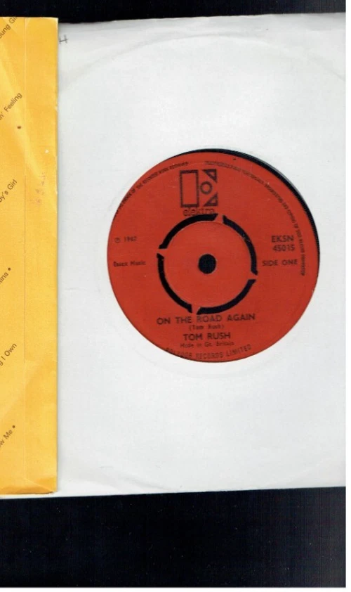 TOM RUSH ON THE ROAD AGAIN 1967 ELEKTRA RECORDS 7 INCH VINYL SINGLE - Image 1 of 1
