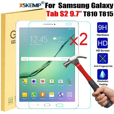 2Pcs for SAMSUNG GALAXY Tab A6 S2 S3 Premium Tempered Glass Screen Protector - Image 1 of 4