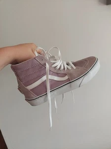 Zapatos de skate Vans Sk8-Hi blancos lavanda para mujer talla 8,5 gamuza lona 721356 - Imagen 1 de 18