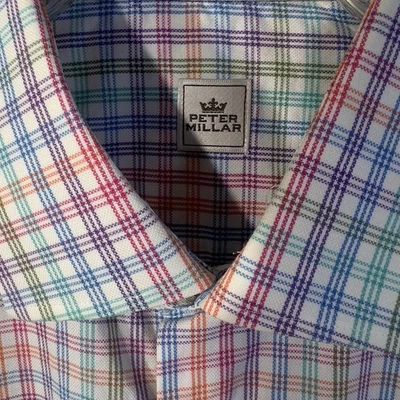 Camisa de vestir para hombre Peter Millar LS algodón con botones multicolor XXL Foto 1 de 4
