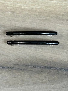 Black Narrow Hair Slide-in Barrette Long Hair Clips Concorde 11cm Set of 2 - Picture 1 of 4