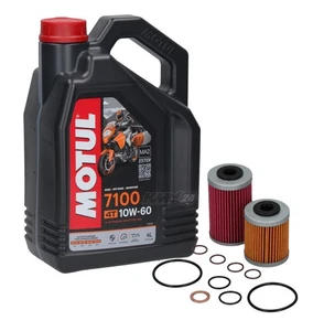 kmx24 kit vidange d'huile convient à KTM LC4 690 07-11 filtre à huile + Motul 7100 10W60 - Photo 1/2