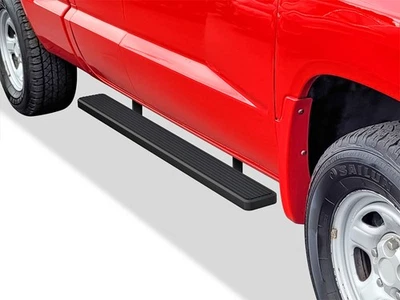 APS Running Boards 6 inches Matte Black Fit 05-11 Dodge Dakota Club Cab - Imagem 1 de 4