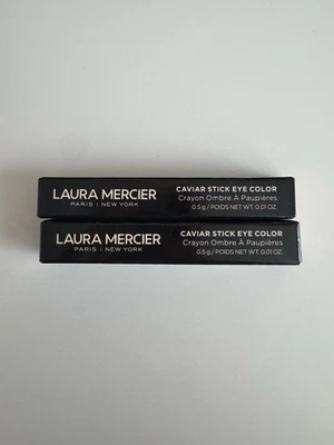 2 barras de caviar Laura Mercier color de ojos oro rosa 0,5 g mini de viaje de lujo nuevo en caja Foto 1 de 3
