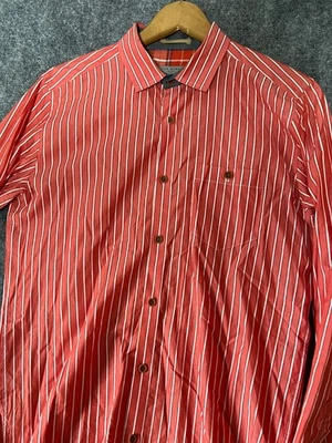 Ted Baker Camisa a Rayas Botón Delantero Salmón con Puño Abatible En Contraste Talla 3(SM Foto 1 de 4