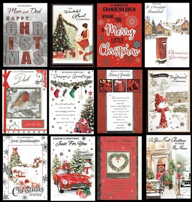 Christmas Card Friends Relation Various Titles GREAT SELECTION TO CHOOSE FROM - Image 1 of 2