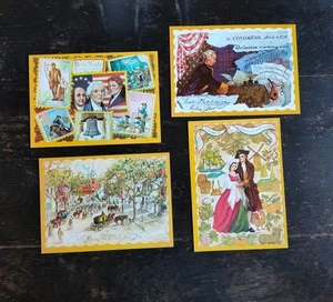 VTG Patriotic Postcards Life Liberty Happiness Freedom Declaration Independence - Picture 1 of 11