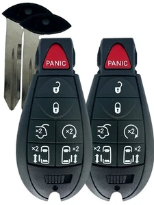 2 Remote Car Key Fob For 2008-2020 Dodge Grand Caravan Chrysler Town&Country - Picture 1 of 1