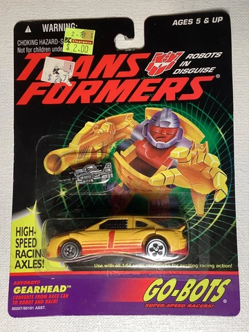 HASBRO TRANSFORMERS GO-BOTS SUPER SPEED RACERS (1994) GEARHEAD SEALED Cover
