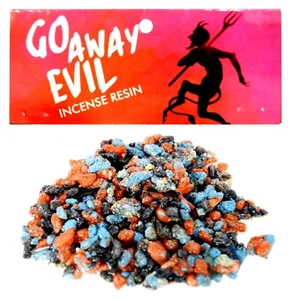 GO AWAY EVIL Resin Incense- QUITA MAL RESINA Wicca Pagan Magick 50 grams - Picture 1 of 1