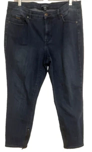 Isaac Mizrahi Live 12P Blue Denim Zip Legs 5 Pockets - Picture 1 of 6