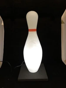 Vintage 18” White Plastic Bowling Pin Accent Lamp Novelty Light - Picture 1 of 8