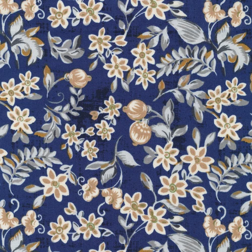 Mackenzie Medallón Floral Jacobino Azul Marino Premium Acolchado 100% Tela Algodón  Foto 1 de 1