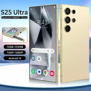 S25 Ultra Smartphone 7.3" 5G Unlocked Dual SIM 12GB+512GB Android 14 8000mAh Pen - Picture 1 of 27