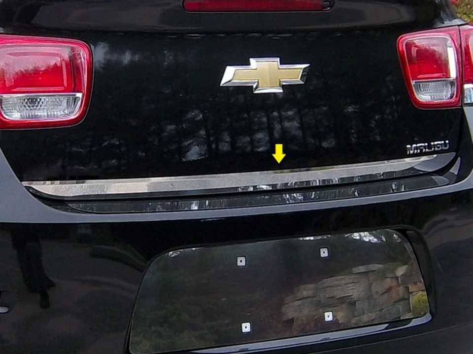 2013-2015 CHEVROLET MALIBU 1 Piece Stainless Rear Deck Trim, Trunk Lid Accent - Image 1 of 1
