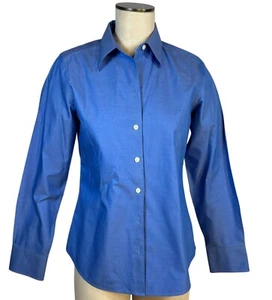 Camisa Eddie Bauer Azul Resistente a las Arrugas 100% Algodón Abotonada Para Hombre Pequeña - Imagen 1 de 10