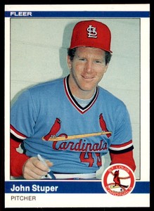 1984 FLEER JOHN STUPER . ST. LOUIS CARDINALS #337