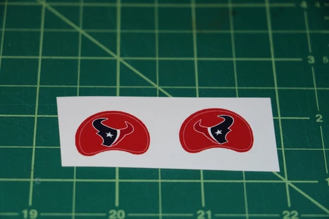 2022 NFL Gumball Helmets Die Cut Decal sheet only: Houston Texans RED version Cover