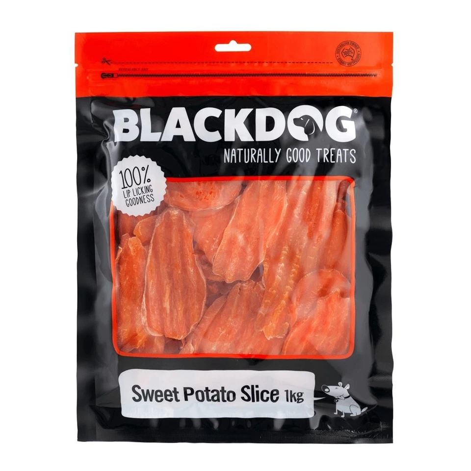 Sweet Potato Slice 1kg Dog Food Treat Blackdog