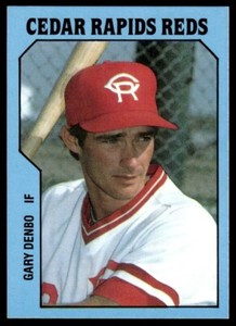 1985 TCMA Cedar Rapids Reds Gary Denbo Cedar Rapids Reds #16