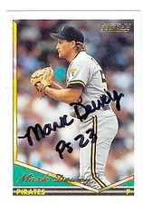 Mark Dewey autographed baseball card (Pittsburgh Pirates) 1994 Topps Gold #101