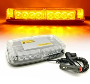 SMBX LED  Amber Warning Mini-Lightbar -  Magnetic Base - Picture 1 of 9