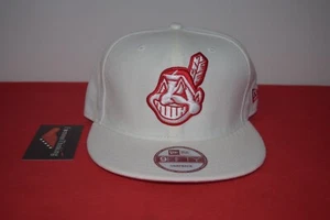 MLB New Era Cleveland Indians Chief Wahoo White Snapback Not hatclub Guardians - Picture 1 of 8
