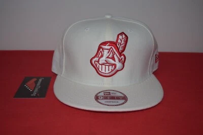 MLB New Era Cleveland Indians Chief Wahoo White Snapback Not hatclub Guardians - Image 1 of 4