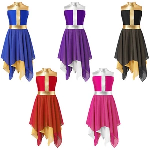 Girls Praisewear Cross Gown Performance Dress Liturgical Robe Lyrical Costume - Picture 1 of 54