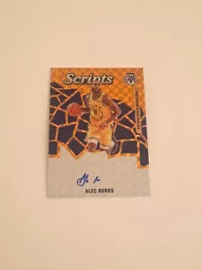 NBA Mosaic Scripts 2020 Alec Burks GSW naranja autógrafo en Toploader - Imagen 1 de 5