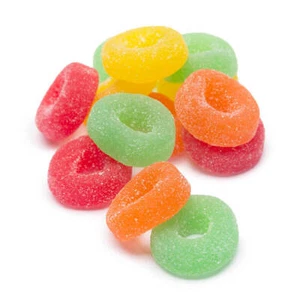 Assorted Fruit Jelly Rings 100% Premium FREE SHIP - Picture 1 of 6