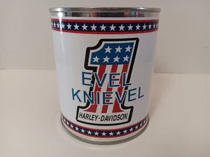 Evel Knievel / Harley Davidson Motorrad Ölkanne 1 qt. Re-Pop Metall Display Dose - Bild 1 von 7