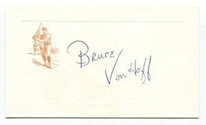 Bruce Von Hoff Card Autograph MLB Baseball Roger Harris Collection - Picture 1 of 2