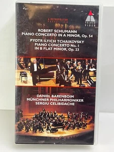 Schumann Tschaikowsky Klavierkonzerte Barenboim VHS 1995 NTSC Celibidache selten - Bild 1 von 4