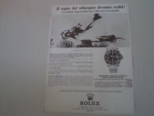 advertising Pubblicità 1974 ROLEX SUBMARINER