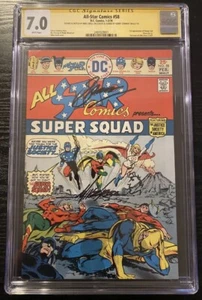 ALL STAR COMICS #58 SS 2X CGC 7.0 SIGNED GERRY CONWAY & SKETCH MIKE GRELL - Picture 1 of 10
