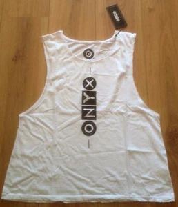 BNWOT ONYX @ SPACE WOMENS CROP VEST 2016 WHITE XS EXTRA SMALL IBIZA CLUB POSTERS - Picture 1 of 4