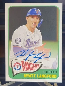 2025 Topps Heritage WYATT LANGFORD 25TH ANNIVERSARY AUTO #171/200 Texas Rangers - Picture 1 of 6