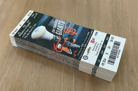 2014 SAN FRANCISCO GIANTS BASEBALL ALMOST COMPLETE SEASON TICKETS - 79/81 TIX Cover