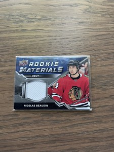 2020/21 UPPER DECK NICOLAS BEAUDIN RC ROOKIE MATERIALS PATCH CARD #RM-NB