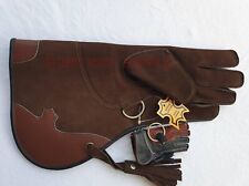Falconry Glove, Brown Nubuck Glove 13' (35cm) Long 2 Layers  With Free Keyring