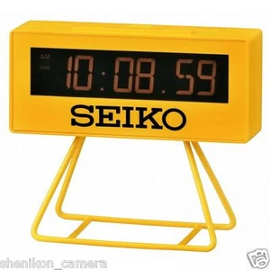 Brand New Unused Seiko Miniature Marathon Mini Timer Alarm Clock QHL062Y SQ815Y - Picture 1 of 5